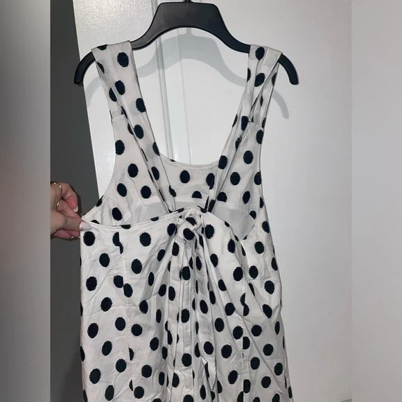 New! Sézane Mathilde Black & White Polka Dot Mini Dress 🖤Size 38 US 6 - Picture 14 of 15